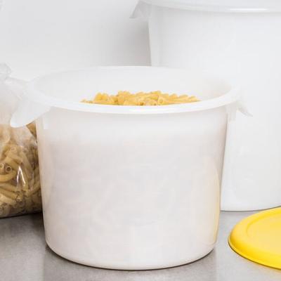 Vigor 6 Qt. White Square Polyethylene Food Storage Container