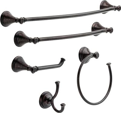 Delta Porter Telescoping Pivoting Free-Standing Toilet Paper Holder Oil Rubbed Bronze