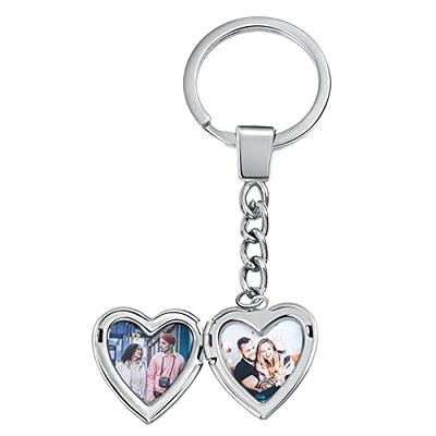 Customizable Keychain , Customizable Heart Photo Locket