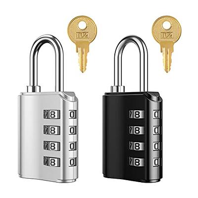 LOFICOPER Combination Padlock, Gym Locker Lock, 4 Digit Combination Gate  Lock with 2 Keys, Weatherproof Design, for Outdoor Indoor Use, 2 Pack,  Black and Silver - Yahoo Shopping