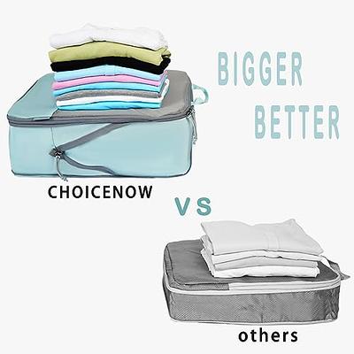 Compression Bags Storage Packing , Compressible Toiletry Bags, Wear Resistant Foldable Luggage Organizer Suitcase Travel for Clothing Gray, Size