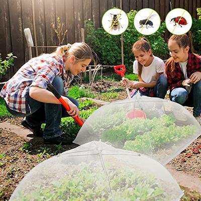 4 Pack Mesh Plant Cover Reusable Dome Screen Plant Covers Tent