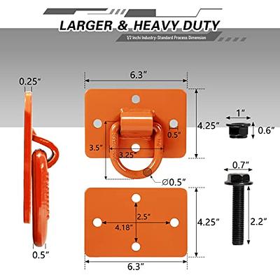  1/2 D Ring Tie Down Anchors, 2 Pack Trailer Tie