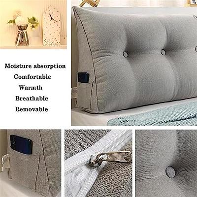 Super Soft Home Bedroom Triangle Bedside Filling Cushion Removable