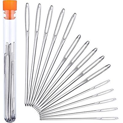 15 Pieces Blunt Needles Steel Large-Eye Yarn Knitting Needles Sewing Needles,  Extra Large-Eye Yarn Sewing Needles, Clear Bottle, Suitable for Crochet  Projects, Silver, 3 Sizes - Yahoo Shopping