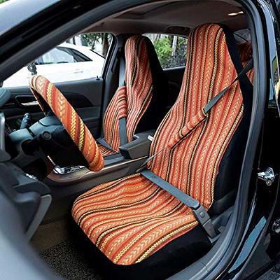 Copap Orange Car Seat Covers Full Set 10pc Stripe Multi-Color Baja