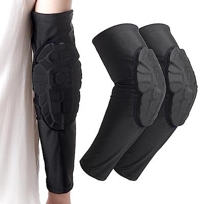 Coolomg Basketball Elbow Pads Compression Padded Arm Sleeves (1 Pair) for Youth Kids Adult Football Volleyball