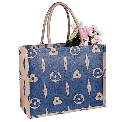 Bluenut Jute-Tote-Shopping-Bag-for-Women Large-Burlap-Beach-Tote-Bag  Farmers