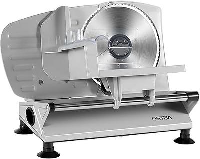 OSTBA Meat Slicer, Electric Deli Food Slicer with Removable Stainless Steel  Blades, Adjustable Thickness Meat Slicer for Home Use, Easy to Clean, Ideal  for Cold Cuts, Cheese, Bread, Fruit - Yahoo Shopping