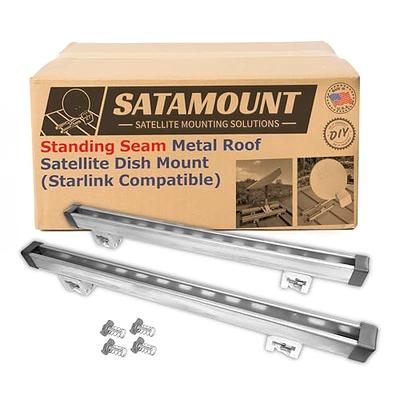 Starlink Mount - Adjustable Starlink Internet Kit Satellite Mounting Kit  for Roof or Wall or Eave Installation, Compatible with V2 Rectangular Dish