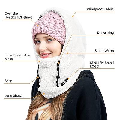 Men Women Fleece Neck Warmer Winter Neck Gaiter Cold Weather Ski Face Mask  Scarf
