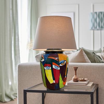 Cubism Art Table Lamp Face Design Accent Ceramic Vase Floor Modern Bedside Shade Lighting Retro Living Room Deco Yahoo Ping