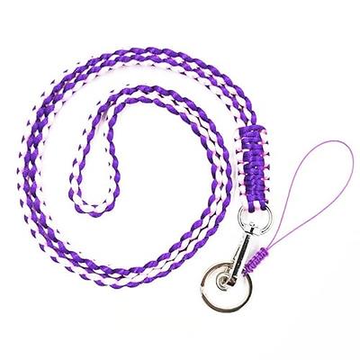 GADIEMKENSD Cool Wrist Lanyard Keychains for Women and Men Cute Genuine  Leather Wristlet Lanyard for Keys Ring Keychain Holder ID Badges Cell Phone  Wallet Pink/Purple/White - Yahoo Shopping