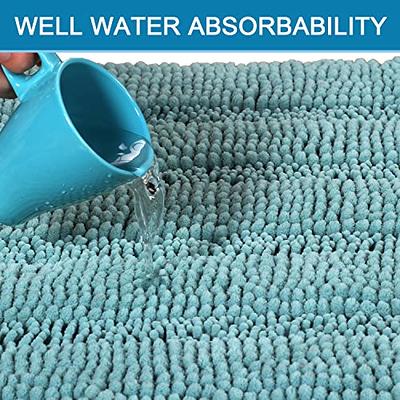 Bathroom Rugs Bath Mats Sets Super Absorbent Chenille Striped Bath