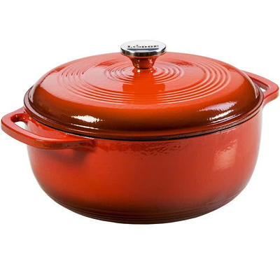 Lodge 7.5 qt. Blue Enameled Cast Iron Dutch Oven EC7D33 - The Home Depot