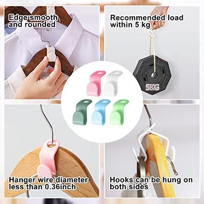 zonahok 18 pcs space saving hanger hooks, clothes hanger connector hooks to  create up to 5x