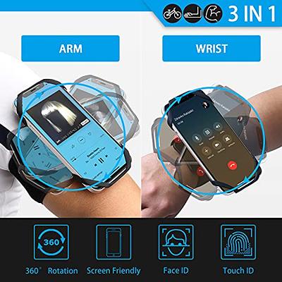 Wristband Phone Holder, 360 Rotatable Detachable Sports Running Armband  Cell Phone Holder, Universal Arm Band for Hiking Biking Compatible with  iPhone