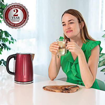 OVENTE Electric Kettle Hot Water Heater 1.7 Liter - BPA Free Fast