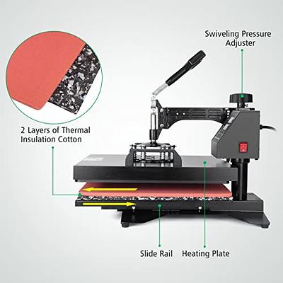 Slendor 8 in 1 Heat Press Machine 15x15 inch 360-Degree Swing Away Digital  T Shirt Pressing Machine Multifunction Heat Transfer Sublimation Combo for  T Shirts Mugs Hat Plate Cap - Yahoo Shopping