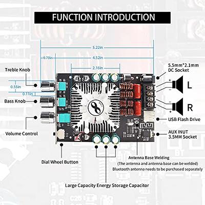 Module amplificateur bluetooth double canal stéréo TDA7498E 2X160W ZK-1602T