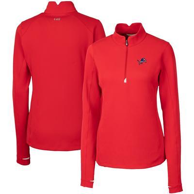 Women's Cutter & Buck Red Detroit Lions Traverse Quarter-Zip Pullover Top -  Yahoo Shopping