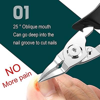 XIORRY Ingrown Toenail Clippers (Upgrade), Steel Nail Clippers for  Professional Podiatrist, Unique Long Handle Curved Blade Tool for Thick &  Ingrown Nails, Suitable for Men, Women and Elderly (Black) - Yahoo Shopping