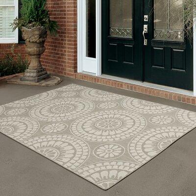 Beige Pergamon Anzlie Faded Washable Indoor/Outdoor rug - Outdoor Rectangle  9' x 12