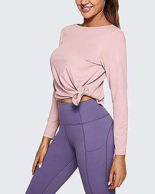 G4Free Workout Shirts for Women Long Sleeve Athletic Gym Tops Comfy Soft  Quick Dry Yoga Running Shirts with Side Slits(Pink,L) - Yahoo Shopping