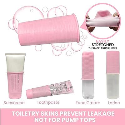 YUBIRD 6 PCS Elastic Sleeves for Leak Proofing Travel, Silicone Travel  Bottle Covers, Silicone Toiletry Sleeves Leak Proof, Travel Size Toiletries