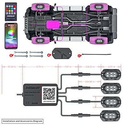 Rock Lights for Trucks 4 PCS, RGB Underglow Car Light with App/Remote  Control & Music Mode, High Bright Multilcolor Waterproof IP68 Neon LED Rock  Lights Kits for Cars, Trucks - Yahoo Shopping