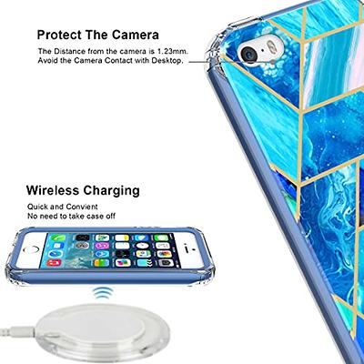 Jeylly iPhone SE Case (1st gen - 2016), iPhone 5S Cover, Shock Absorbing  Hard Plastic Outer + Rubber Silicone Inner Scratch Defender Bumper Rugged