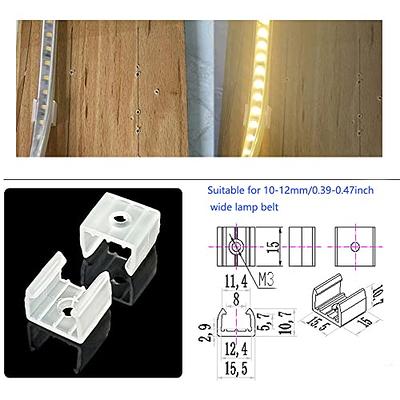 LED Strip Light Mounting Clips Self 3M Adhesive LED Light Fasteners  Mounting Brackets Holder Cable Clamp Organizer for 8~12mm Wide LED Strips