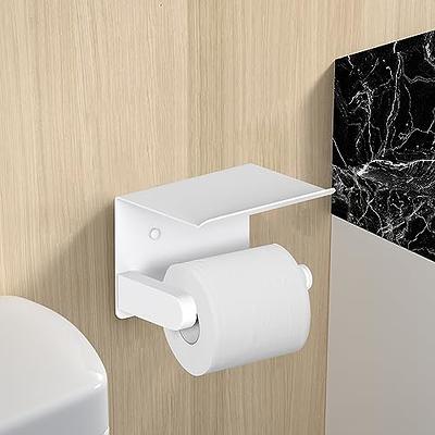 Marble Toilet Paper Holder with Shelf, 304 Stainless Steel Toilet Paper  Holder Wall Mount for Bathroom Washroom, Toilet Paper Holder for Storage, Tissue  Holder, Silver - Yahoo Shopping