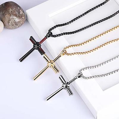 Baseball Bat Cross Charm