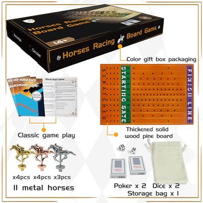  WE Games Wooden Cribbage Board Game Set with Storage, Solid  Wood Continuous 3 Track for 2-3 Players, Includes 9 Metal Pegs & Deck of  Cards, Great for Travel, for Adults and