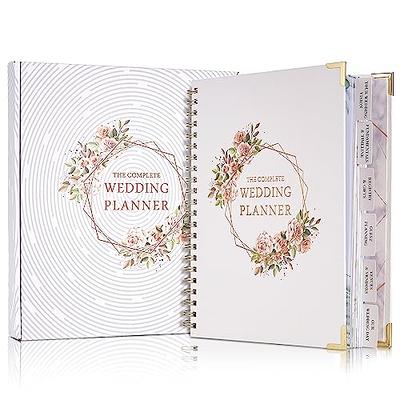 Wedding Planner & Organizer - Wedding Planner Book and Organizer for the  Bride, 9.5 x 11.9 Diary Engagement Gift Book, Hardcover + Metal Corner +  5