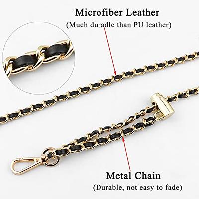 Beaulegan Thin Purse Chain Strap Adjustable - Replacement for Small Shoulder Crossbody Bag, 51 Inches Long Black
