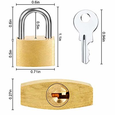 6Pcs Small Locks with Keys, Multicolor Luggage Locks ABS Plastic