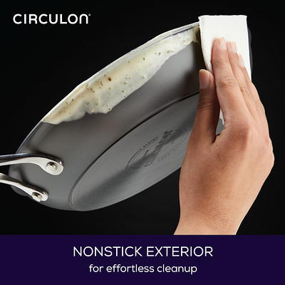 Circulon Radiance Hard-Anodized Nonstick Skillet with Helper Handle 14-inch Gray