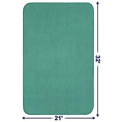 American Soft Linen, Non Slip Bath Rug, 100% Cotton 20x34 Inches, Soft Absorbent Bath Mat Rugs - Turquois Blue