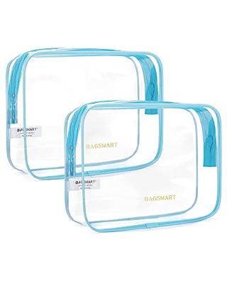 SPLF 4 Pack Leakproof Clear Toiletry bags TSA Approved Quart Size Zipper  Bags BPA Free Travel