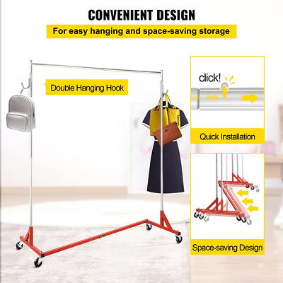 VEVOR Heavy Duty Clothes Rack, Double Hanging Rods Clothing