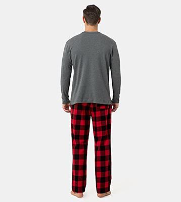 LAPASA Men's 100% Cotton Flannel Pajama Set Pyjamas Top & Bottom