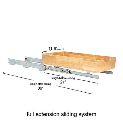 Household Essentials Glidez 14.5 Wood 2-Tier Sliding Cabinet Organizer