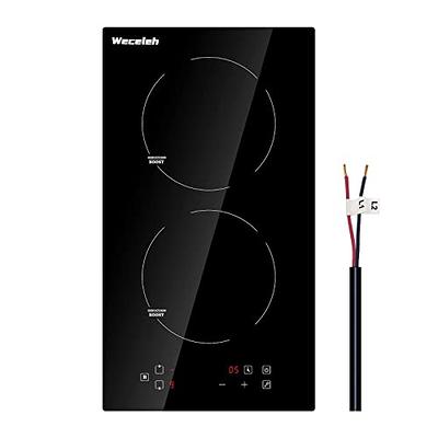  Weceleh Portable Induction Cooktop, 1800W Induction Burner with  Ultra Thin Body, 9 Power Levels Induction Hot Plate, Induction Stove Top  Cooker with 3-hour Timer, Child Safety Lock, Black (Plug In): Home