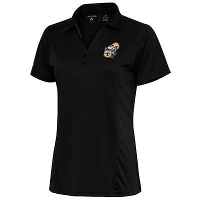 Denver Broncos Antigua Women's Metallic Logo Tribute Polo - White