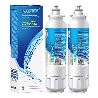 3-Pack Replacement for KitchenAid KFCS22EVMS3 Refrigerator Water Filter -  Compatible with KitchenAid 4396395 Fridge Water Filter Cartridge