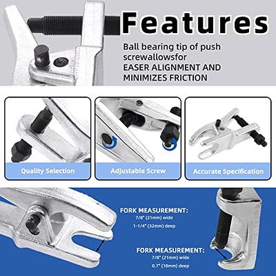 Glarks 3Pcs Universal Ball Joint Separator Set, 2Pcs Heavy Duty Ball Joint  Puller Removal Tool and