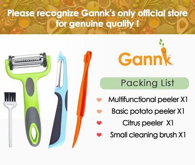 Gannk Vegetable Potato Peelers for Kitchen, Y Peeler for Apple Fruit Carrot Zucchini Cucumber Potatoes, Good Grip Veggie Peeler Makes Peeling Very Easy