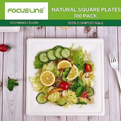 bUCLA 150pcs 10 Inch Paper Plates Heavy Duty Biodegradable Plates 100%  Compostable - Eco-Friendly Disposable White Paper Plates Made of Natural